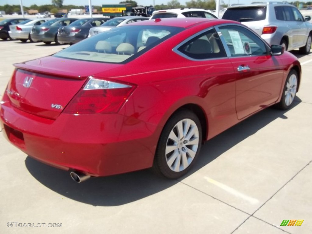 2008 Accord EX-L V6 Coupe - San Marino Red / Ivory photo #3