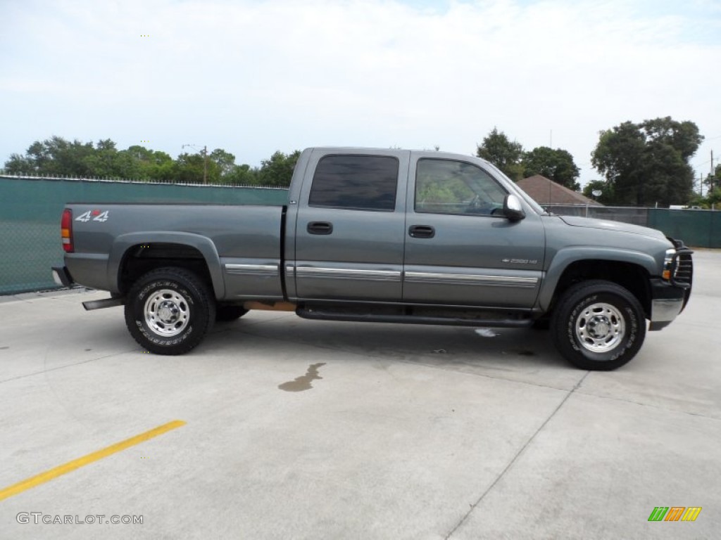 Medium Charcoal Gray Metallic 2002 Chevrolet Silverado 2500 LS Crew Cab 4x4 Exterior Photo #53217452
