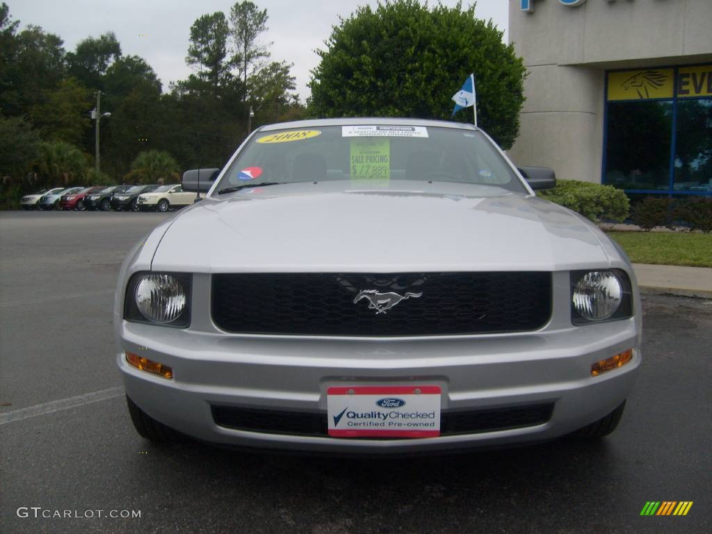 2008 Mustang V6 Premium Coupe - Brilliant Silver Metallic / Light Graphite photo #8