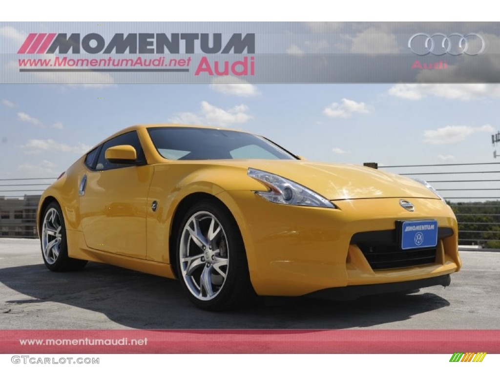 2009 370Z Sport Touring Coupe - Chicane Yellow / Black Leather photo #1