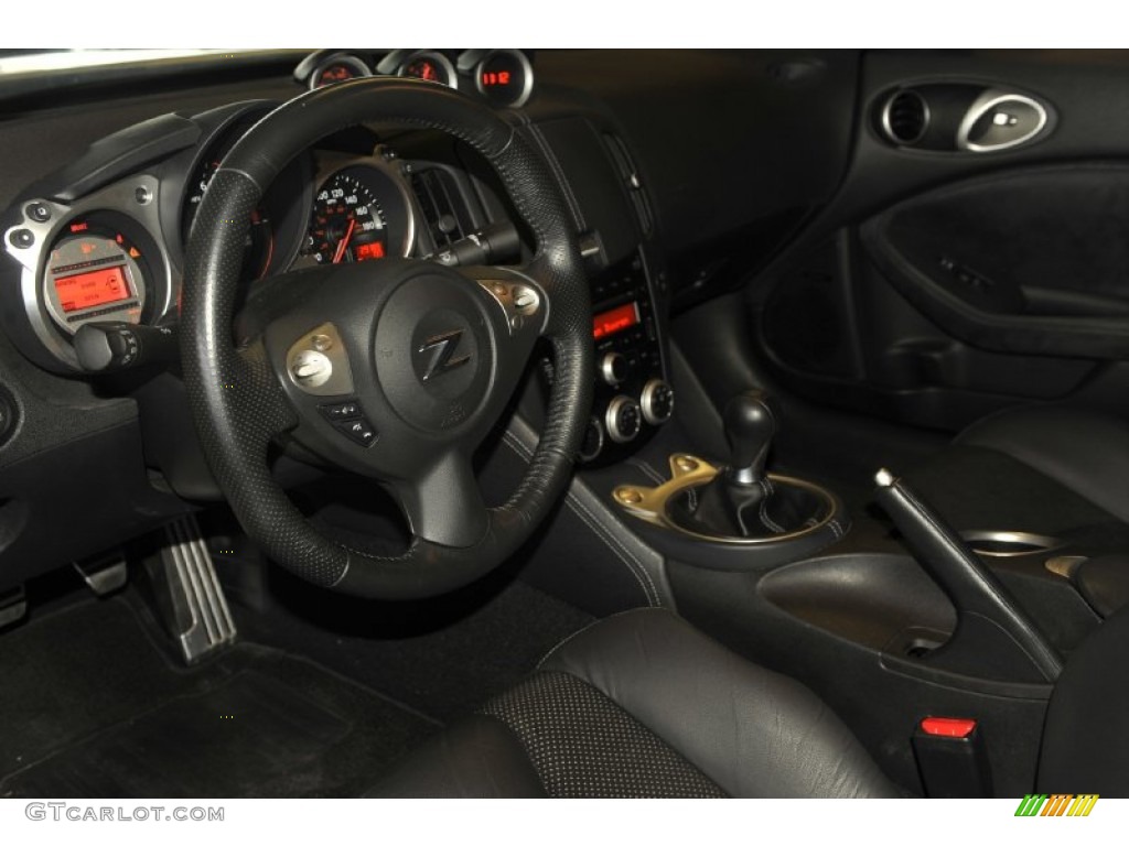 2009 Nissan 370Z Sport Touring Coupe Black Leather Dashboard Photo #53220944
