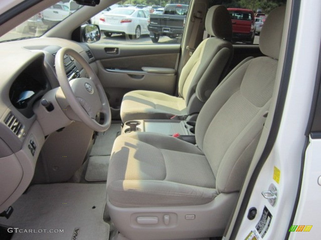2010 Sienna LE AWD - Super White / Taupe photo #11