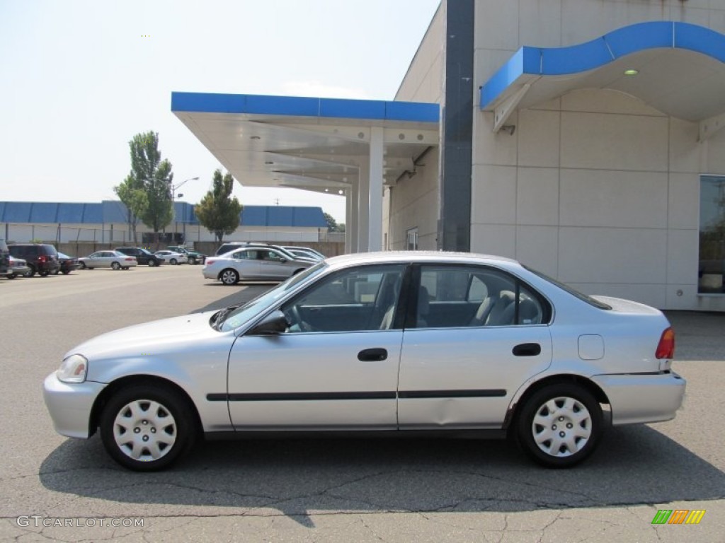 1999 Civic LX Sedan - Vogue Silver Metallic / Gray photo #2