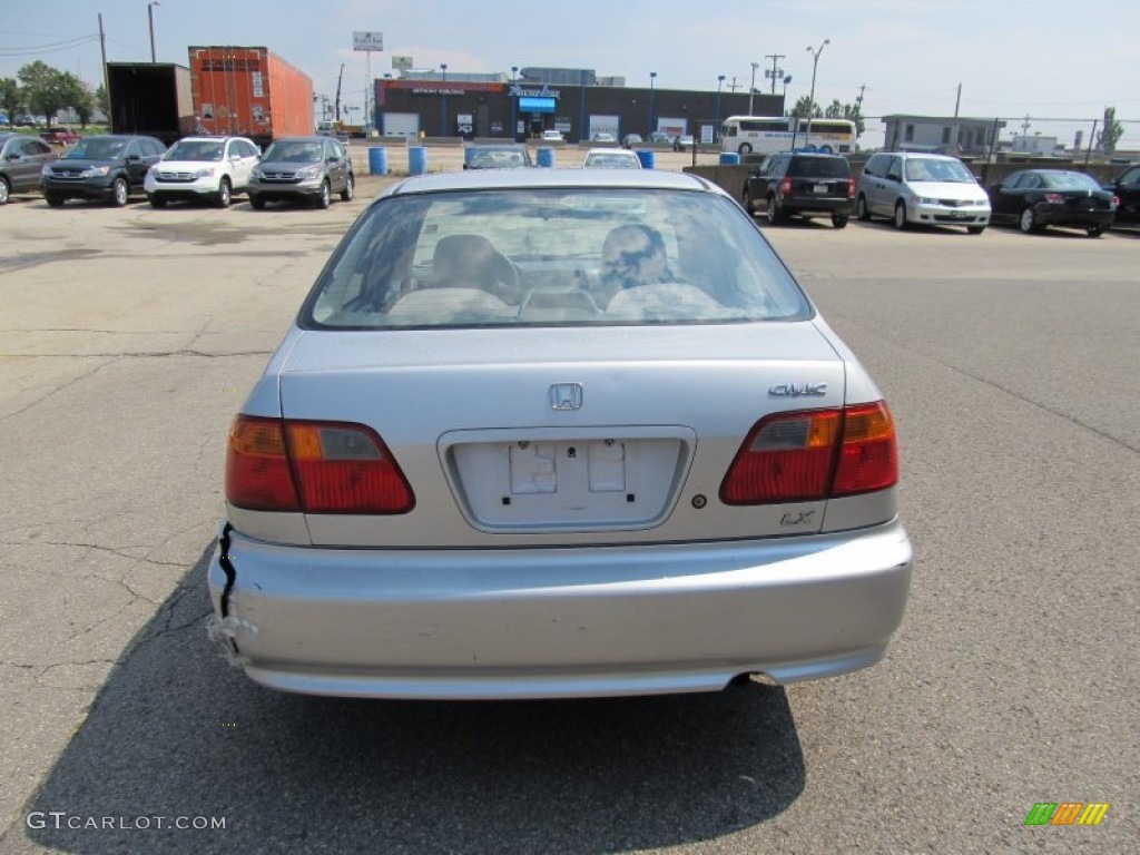 1999 Civic LX Sedan - Vogue Silver Metallic / Gray photo #4
