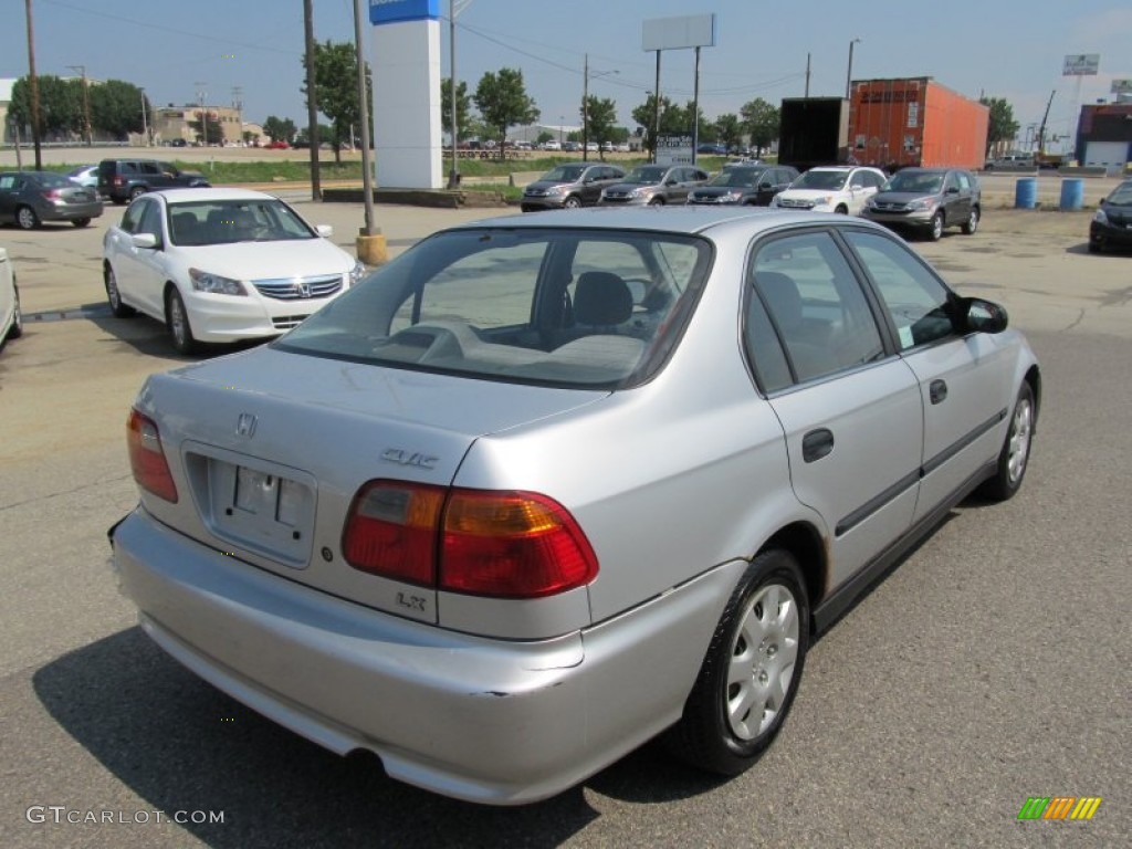 1999 Civic LX Sedan - Vogue Silver Metallic / Gray photo #6