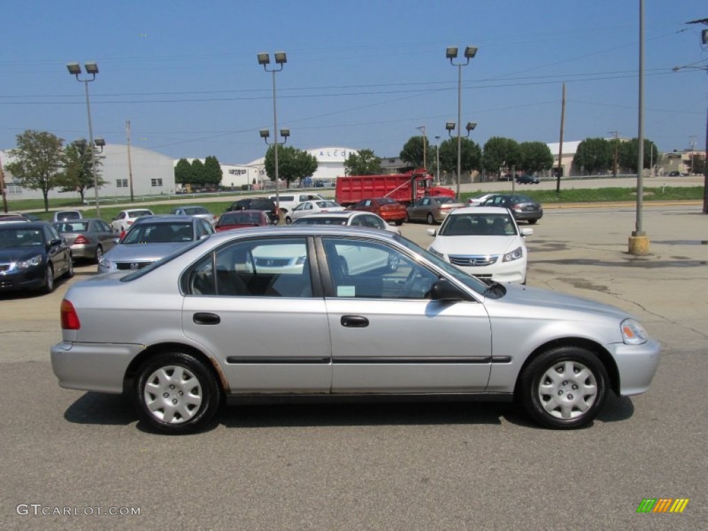 1999 Civic LX Sedan - Vogue Silver Metallic / Gray photo #7