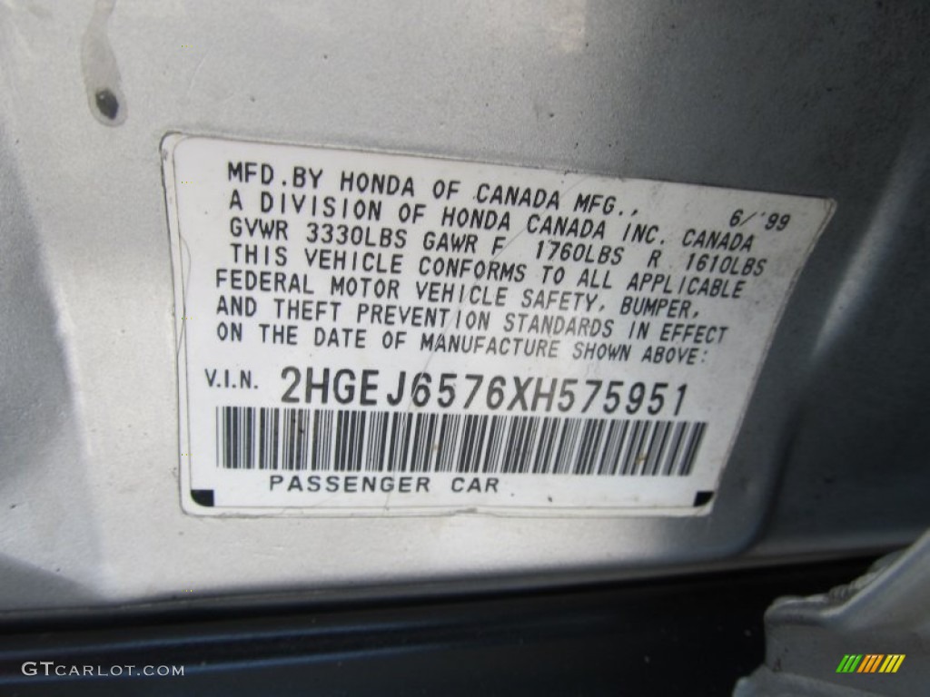 1999 Civic LX Sedan - Vogue Silver Metallic / Gray photo #19