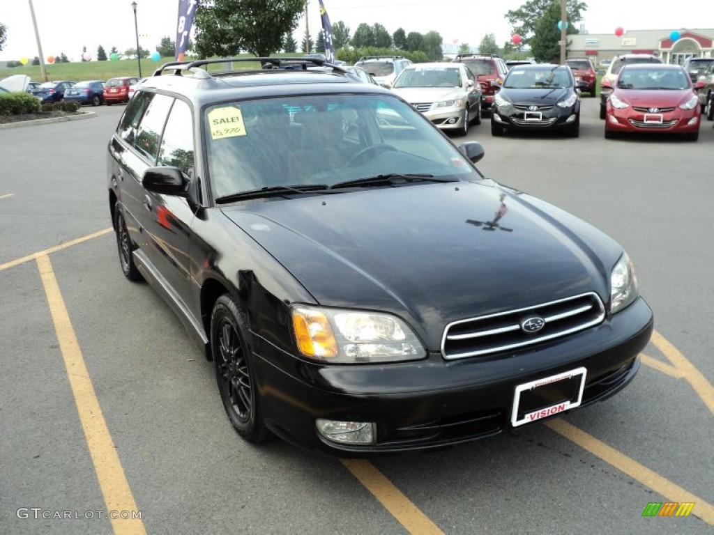 2000 Legacy GT Wagon - Black Granite Pearl / Gray photo #12