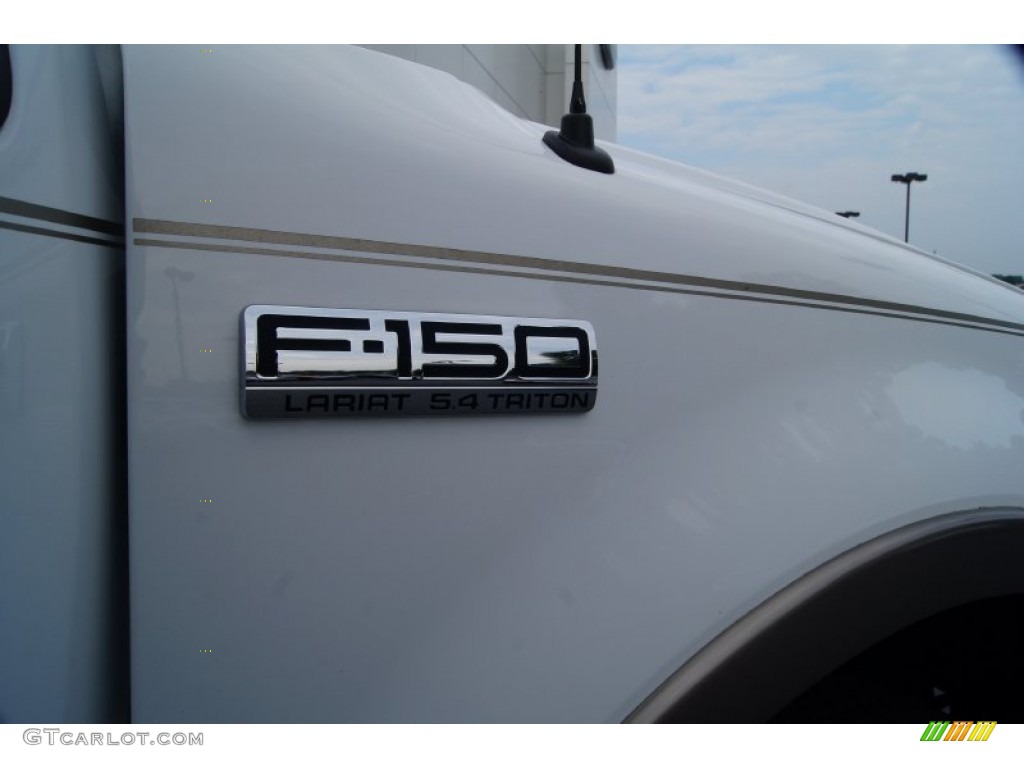 2005 F150 Lariat SuperCab 4x4 - Oxford White / Tan photo #15