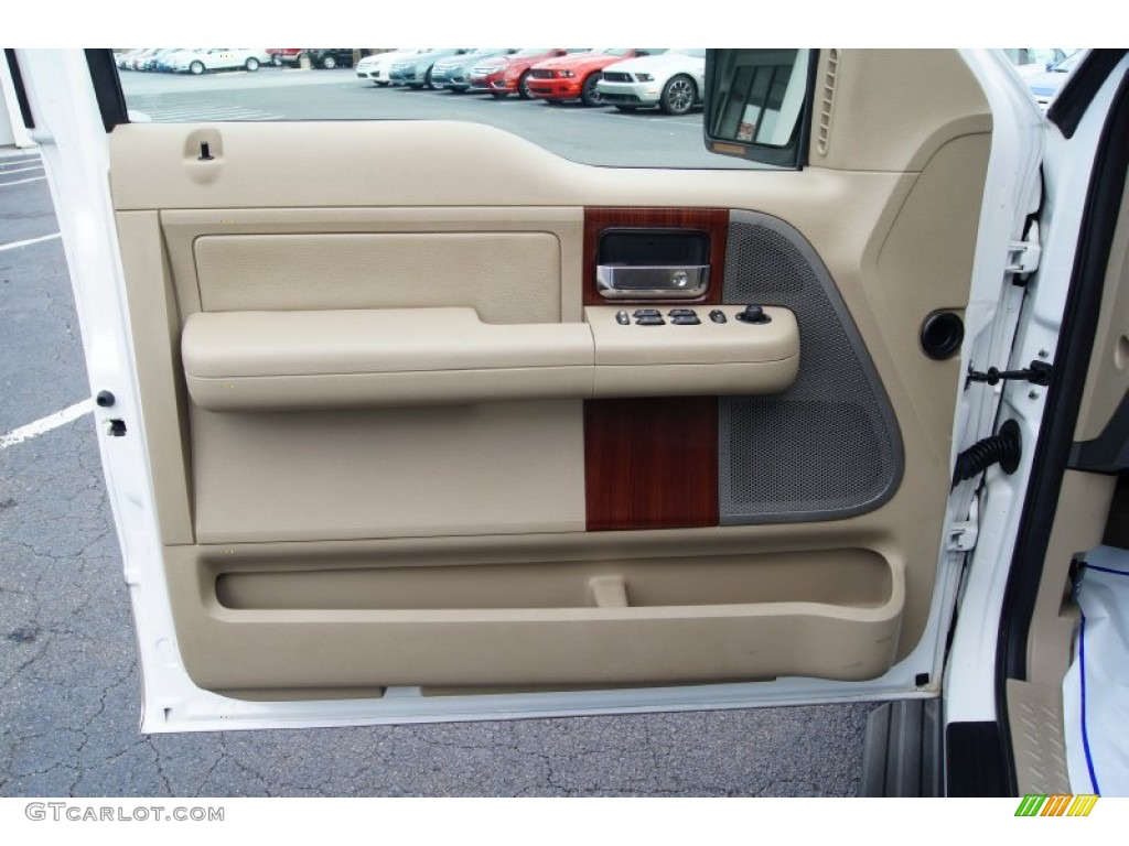 2005 F150 Lariat SuperCab 4x4 - Oxford White / Tan photo #22