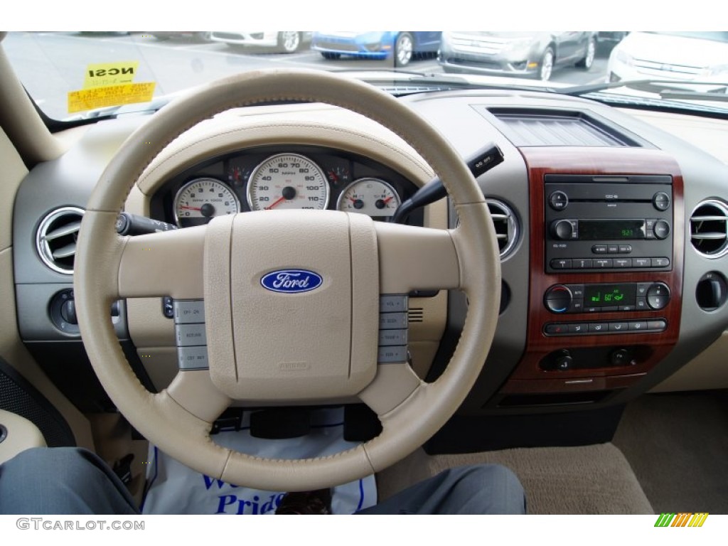 2005 F150 Lariat SuperCab 4x4 - Oxford White / Tan photo #29