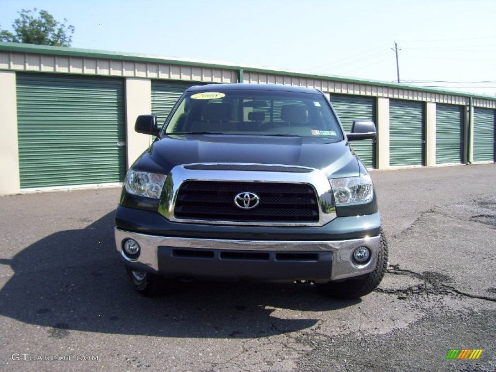 2008 Tundra SR5 TRD Double Cab 4x4 - Timberland Green Mica / Beige photo #2