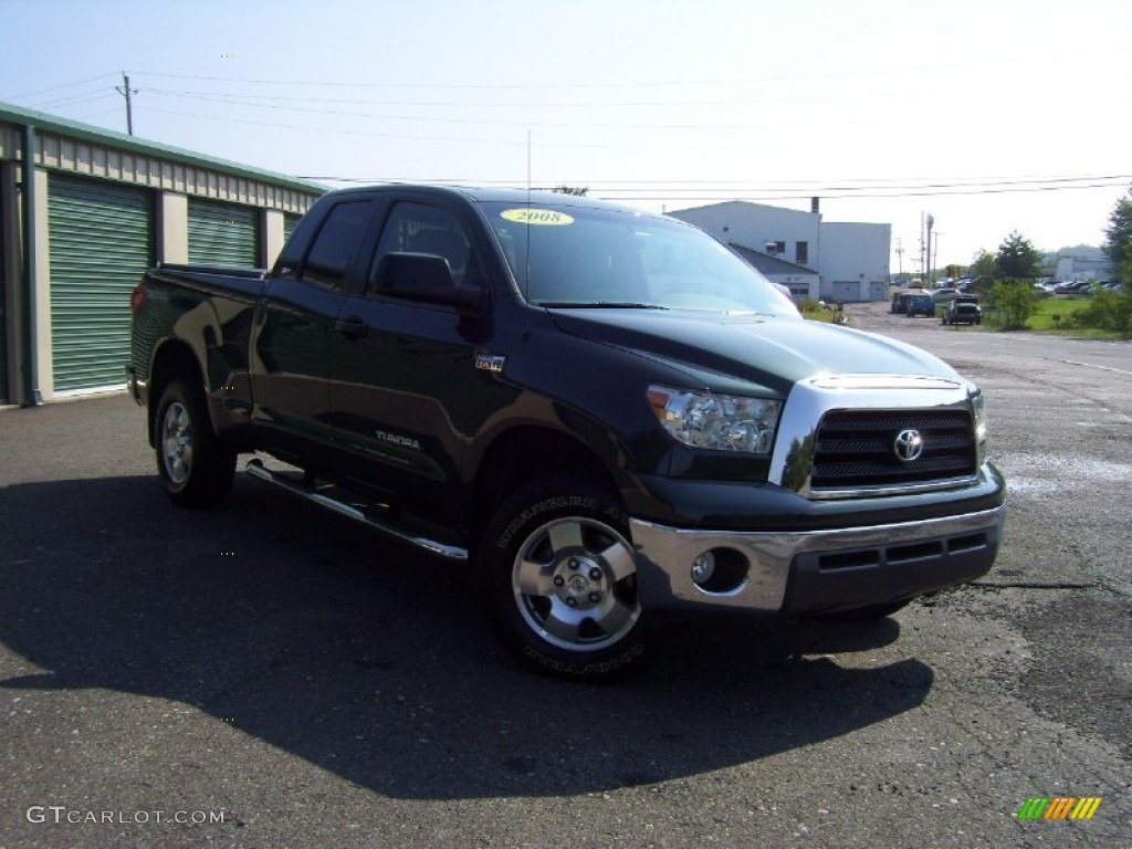 2008 Tundra SR5 TRD Double Cab 4x4 - Timberland Green Mica / Beige photo #3