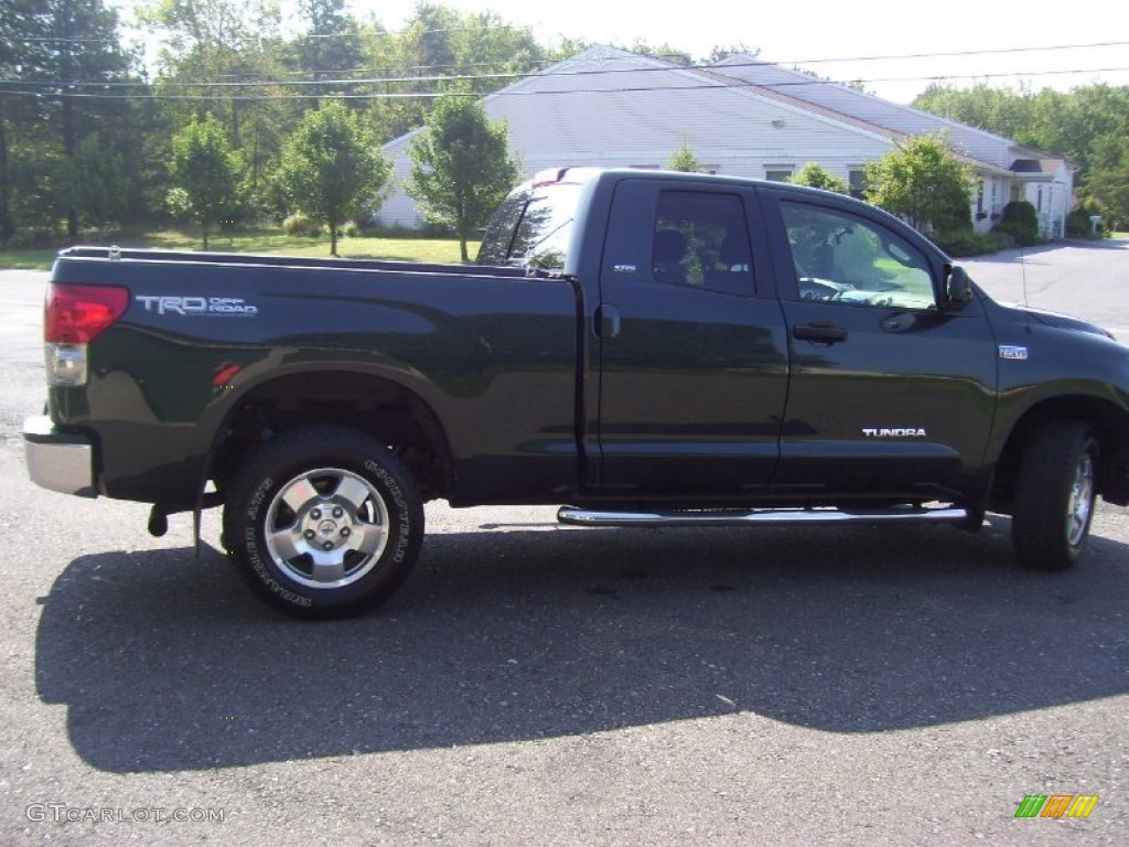 2008 Tundra SR5 TRD Double Cab 4x4 - Timberland Green Mica / Beige photo #4