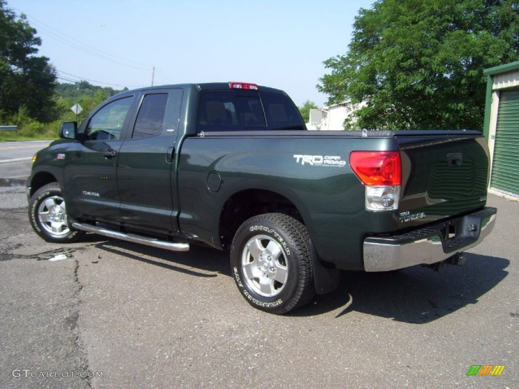 2008 Tundra SR5 TRD Double Cab 4x4 - Timberland Green Mica / Beige photo #5