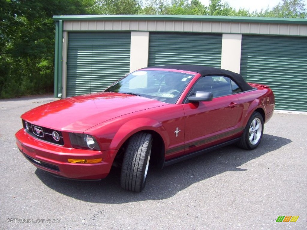 2008 Mustang V6 Premium Convertible - Dark Candy Apple Red / Dark Charcoal photo #1