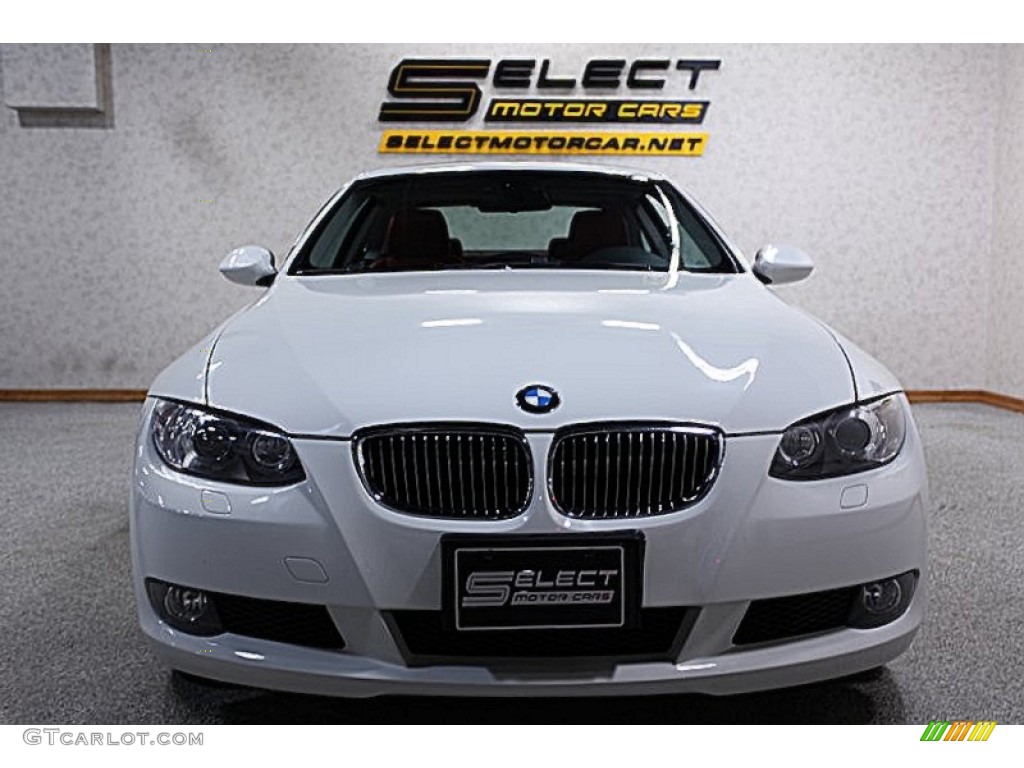 2008 3 Series 328xi Coupe - Alpine White / Coral Red/Black photo #2