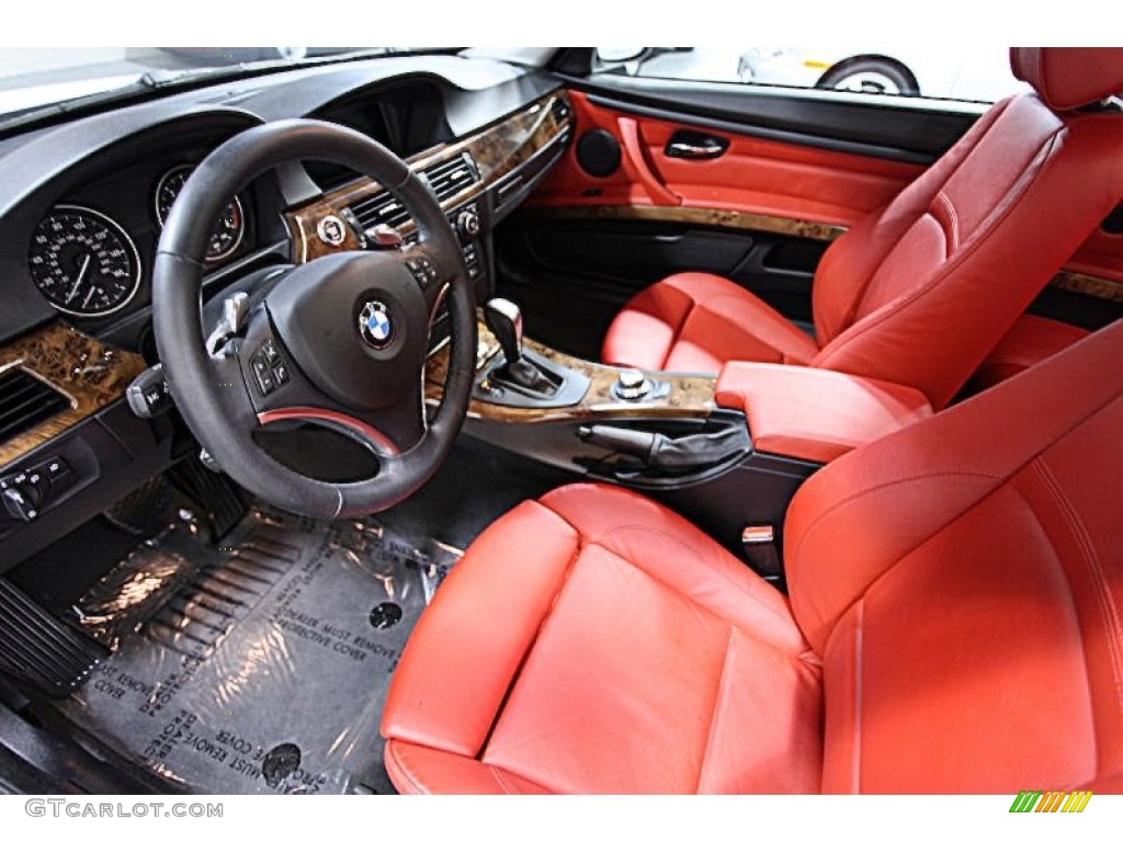 2008 3 Series 328xi Coupe - Alpine White / Coral Red/Black photo #8