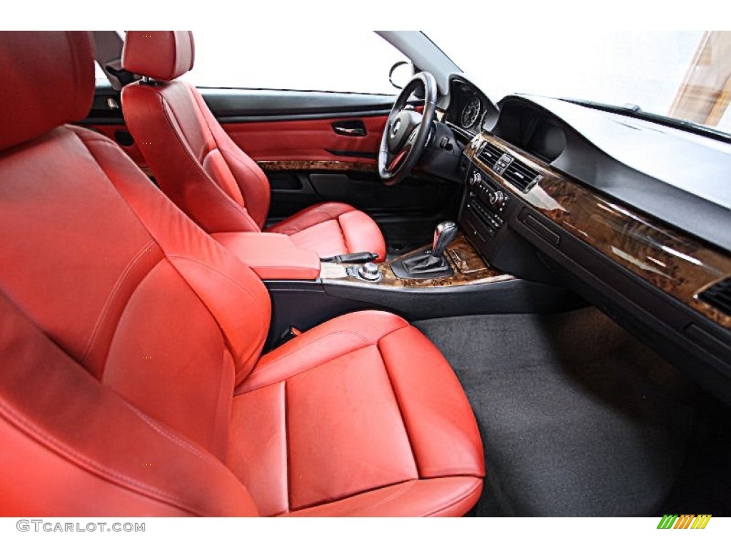 2008 3 Series 328xi Coupe - Alpine White / Coral Red/Black photo #10