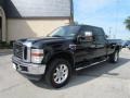 2008 Black Ford F350 Super Duty Lariat Crew Cab 4x4  photo #8