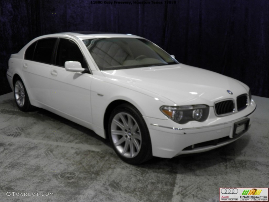 2003 7 Series 745Li Sedan - Alpine White / Dark Beige/Beige III photo #1