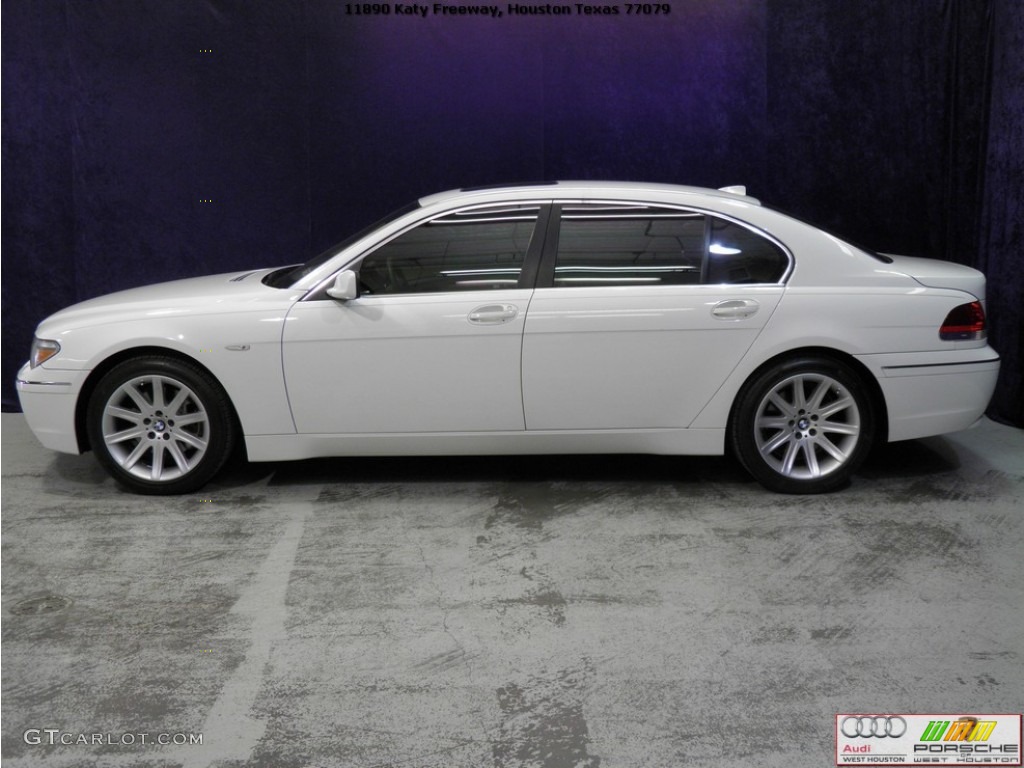 2003 7 Series 745Li Sedan - Alpine White / Dark Beige/Beige III photo #3