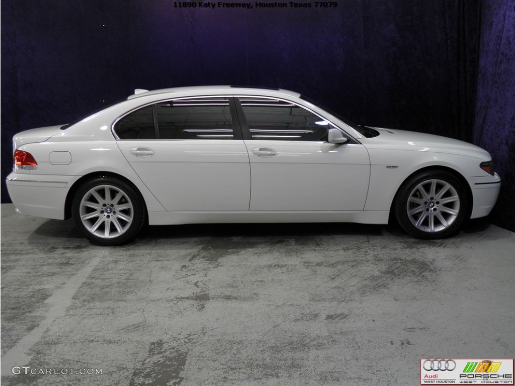 2003 7 Series 745Li Sedan - Alpine White / Dark Beige/Beige III photo #4