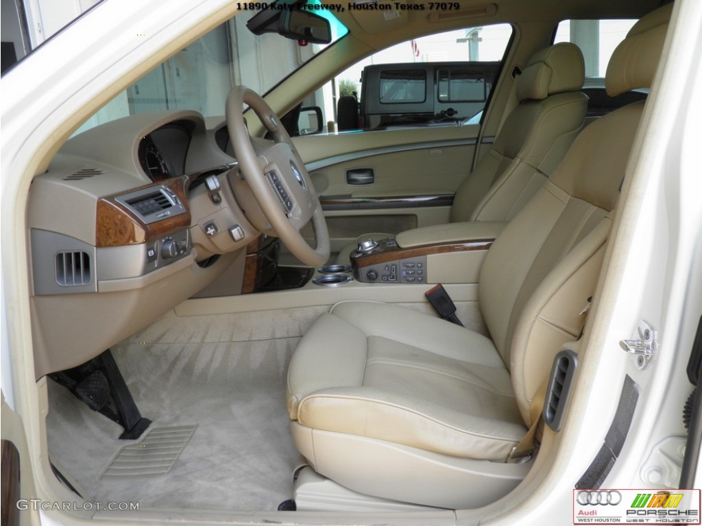 2003 7 Series 745Li Sedan - Alpine White / Dark Beige/Beige III photo #5