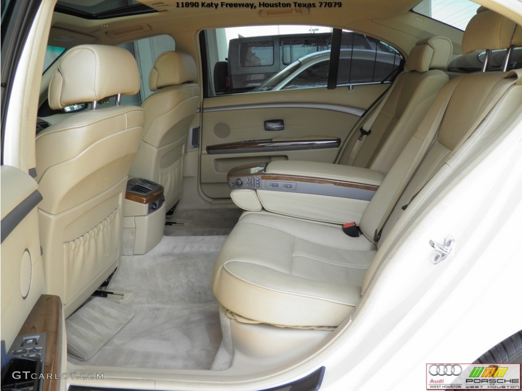 2003 7 Series 745Li Sedan - Alpine White / Dark Beige/Beige III photo #12