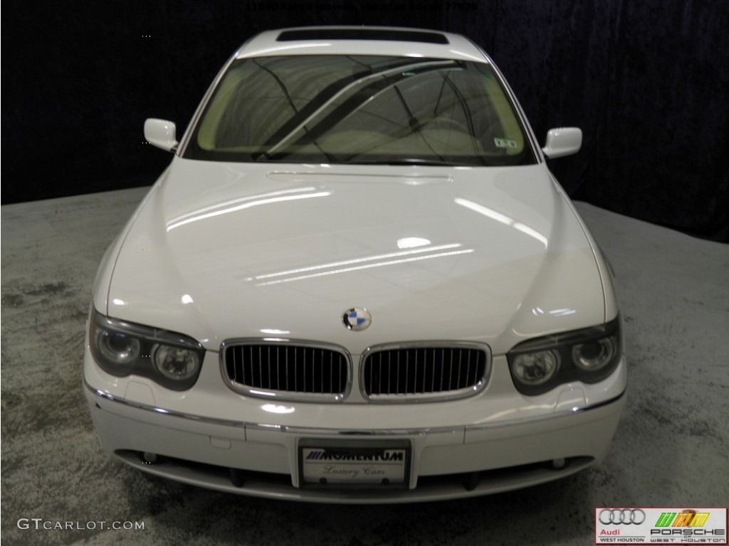 2003 7 Series 745Li Sedan - Alpine White / Dark Beige/Beige III photo #19