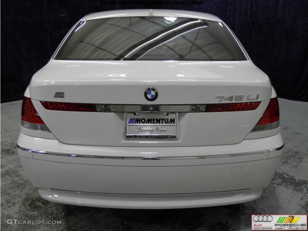2003 7 Series 745Li Sedan - Alpine White / Dark Beige/Beige III photo #20