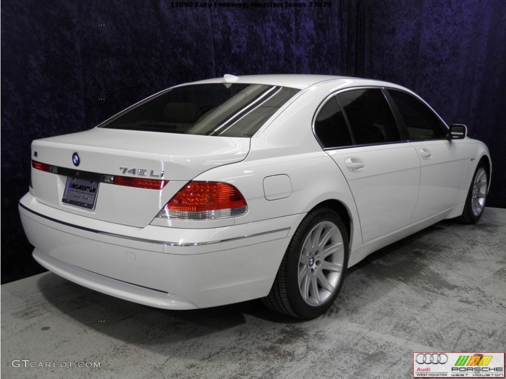 2003 7 Series 745Li Sedan - Alpine White / Dark Beige/Beige III photo #22