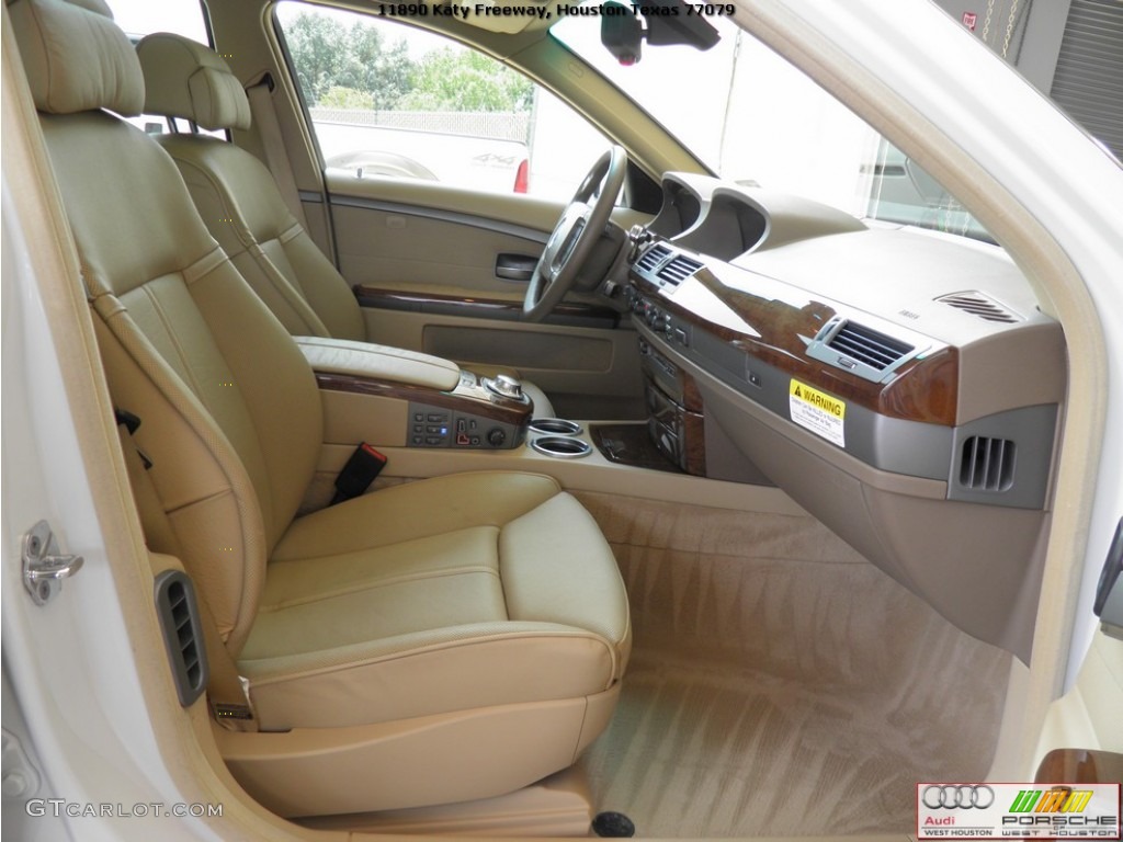2003 7 Series 745Li Sedan - Alpine White / Dark Beige/Beige III photo #24