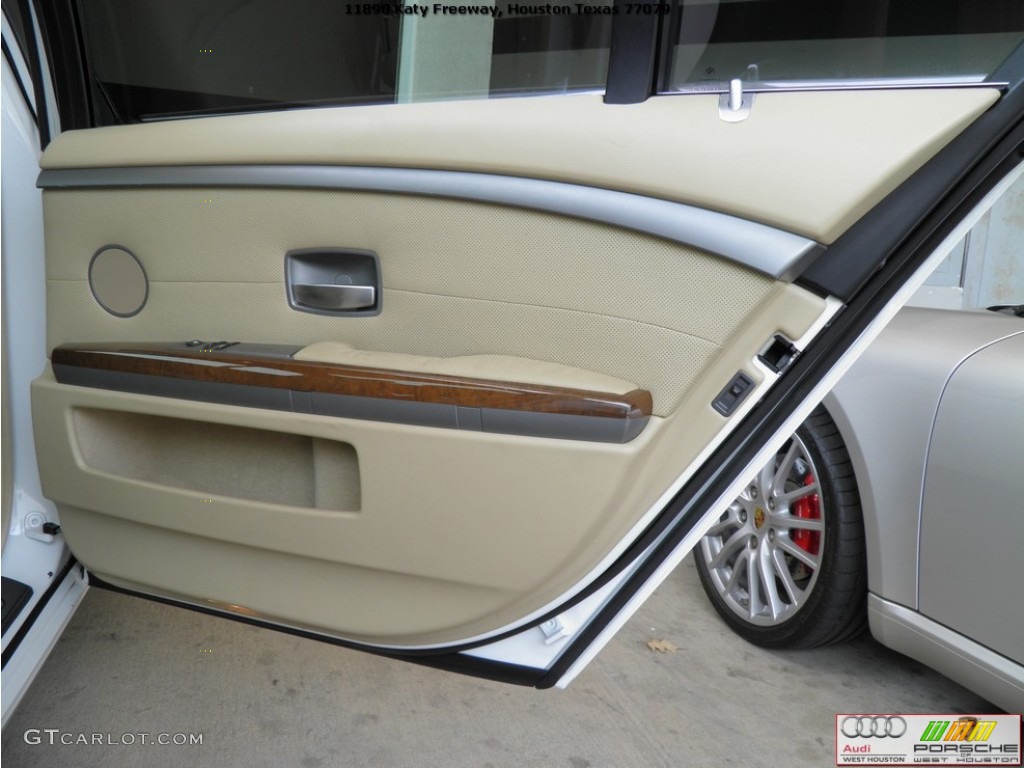 2003 7 Series 745Li Sedan - Alpine White / Dark Beige/Beige III photo #29