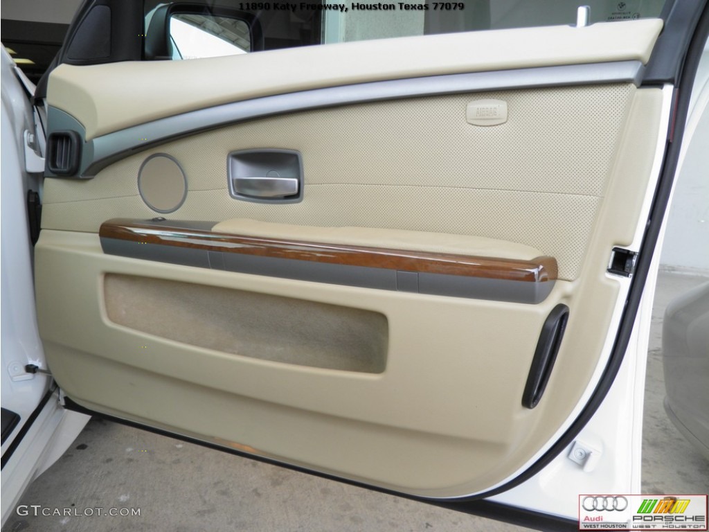 2003 7 Series 745Li Sedan - Alpine White / Dark Beige/Beige III photo #30