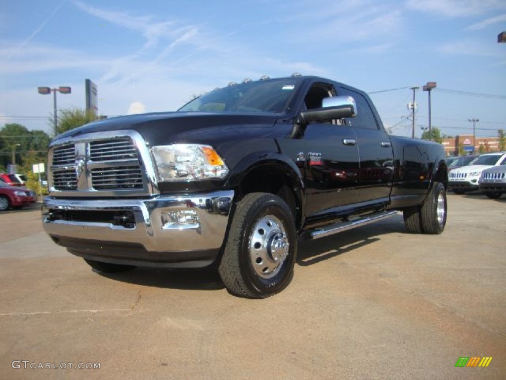 2012 Ram 3500 HD Laramie Crew Cab 4x4 Dually - Black / Dark Slate photo #1