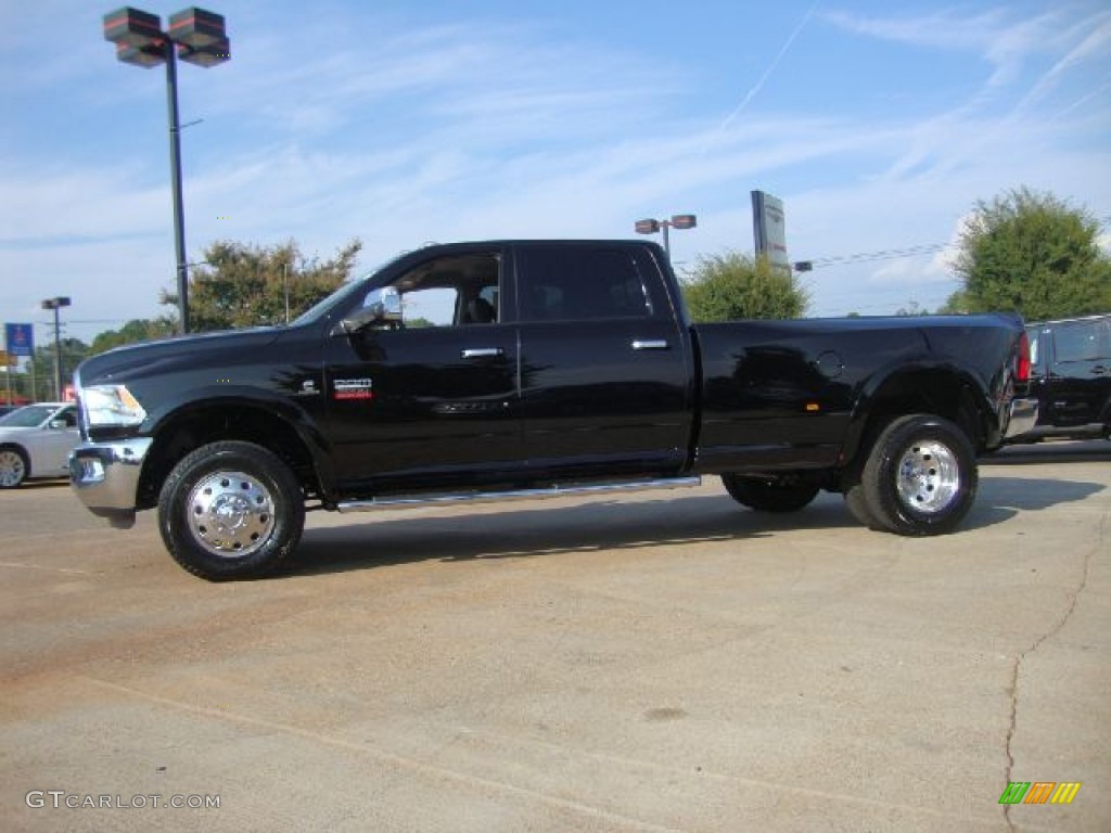 Black 2012 Dodge Ram 3500 HD Laramie Crew Cab 4x4 Dually Exterior Photo #53233086