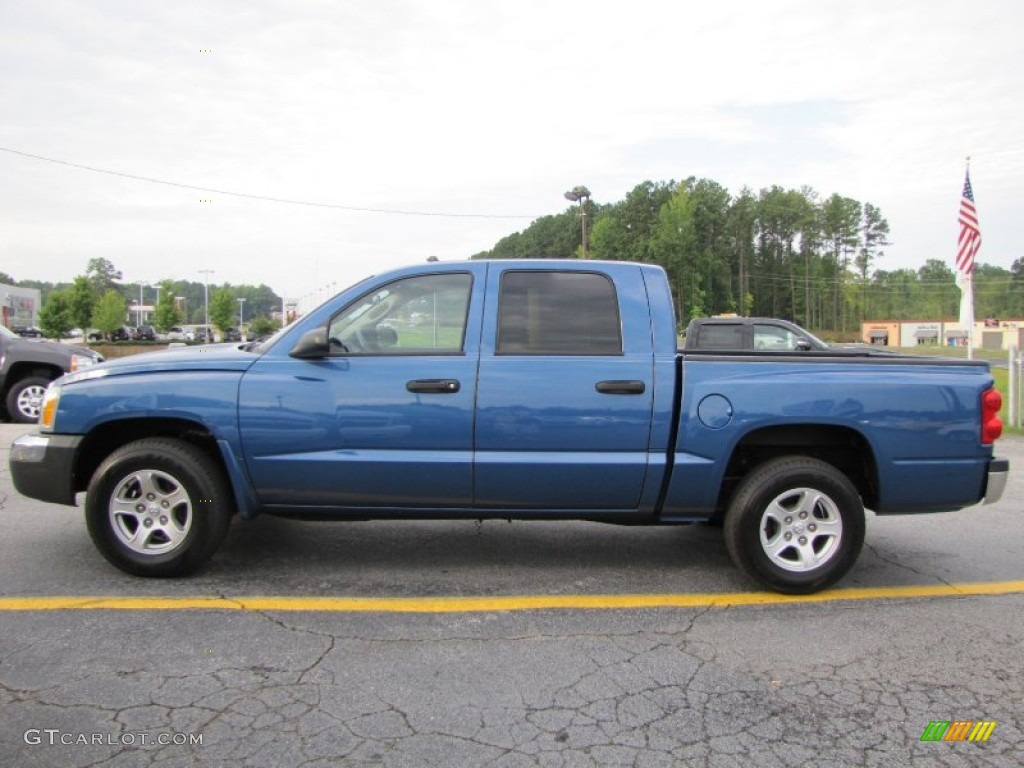 2005 Dakota SLT Quad Cab - Atlantic Blue Pearl / Medium Slate Gray photo #4