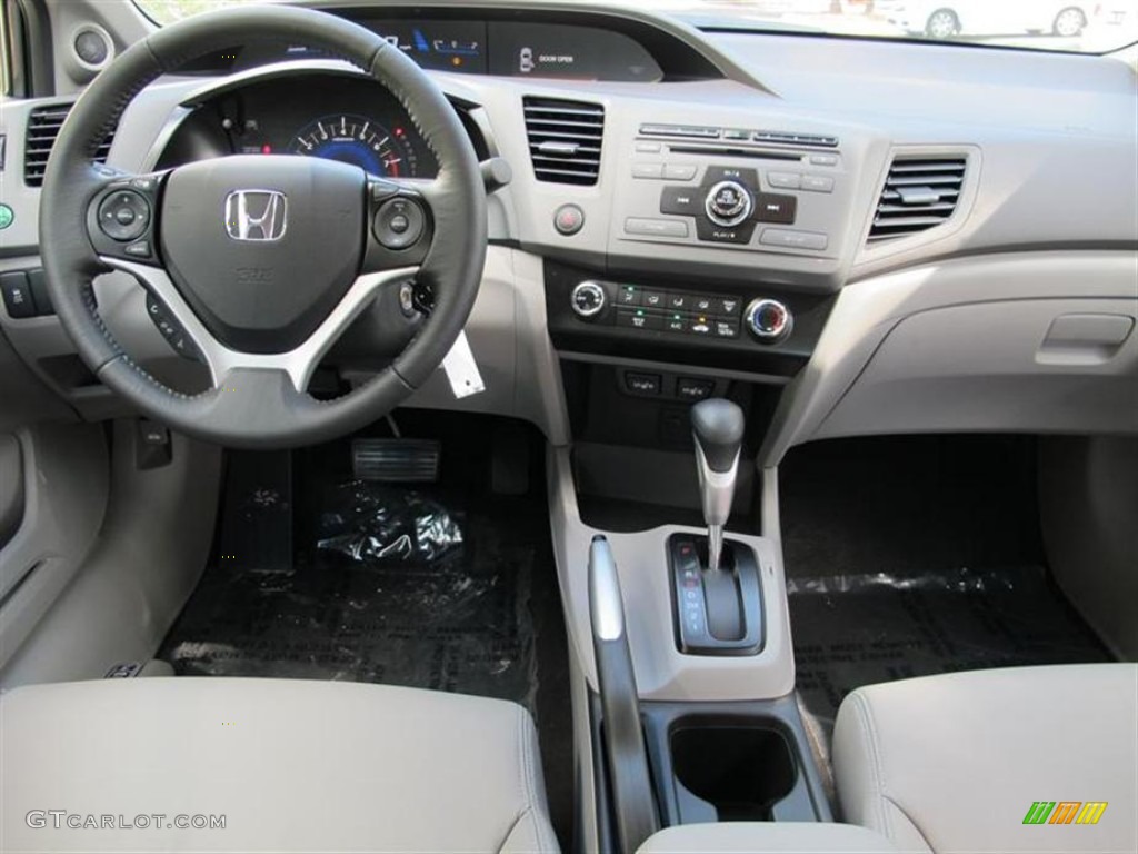 2012 Honda Civic EX-L Sedan Gray Dashboard Photo #53235057