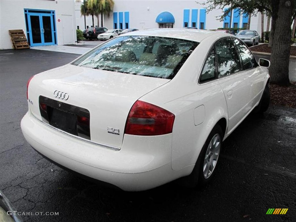 1999 A6 2.8 quattro Sedan - Casablanca White / Melange Beige photo #2