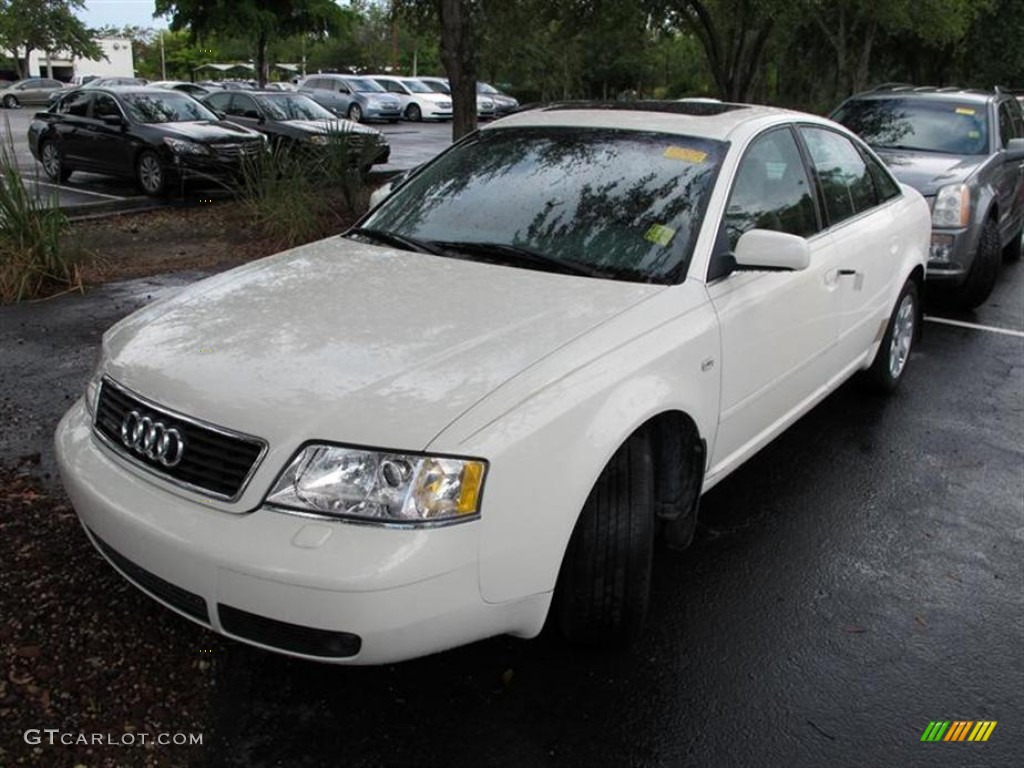 1999 A6 2.8 quattro Sedan - Casablanca White / Melange Beige photo #4