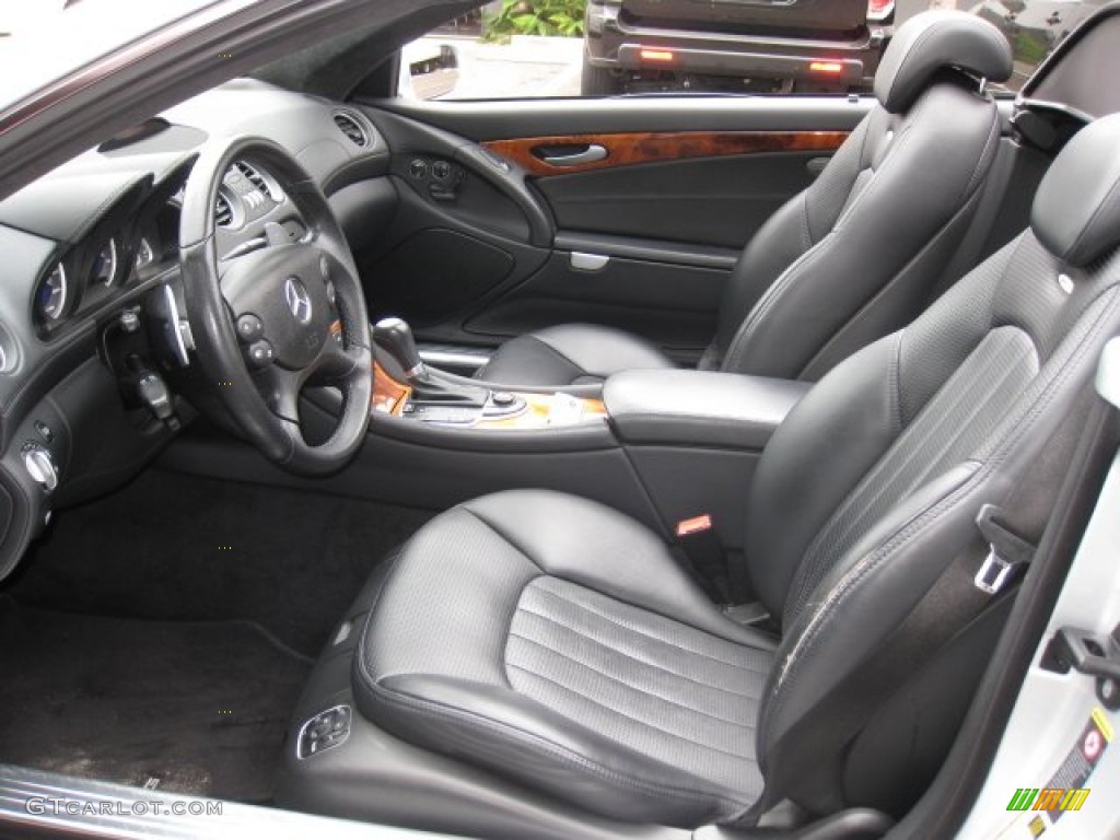 Black Interior 2007 Mercedes-Benz SL 55 AMG Roadster Photo #53237214