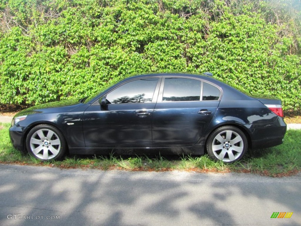 2006 5 Series 530i Sedan - Monaco Blue Metallic / Auburn Dakota Leather photo #2