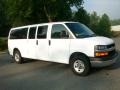 Summit White 2011 Chevrolet Express LT 3500 Extended Passenger Van Exterior