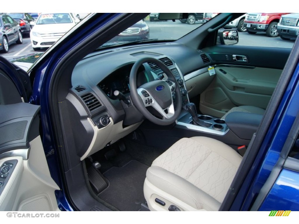 Medium Light Stone Interior 2012 Ford Explorer FWD Photo #53238546