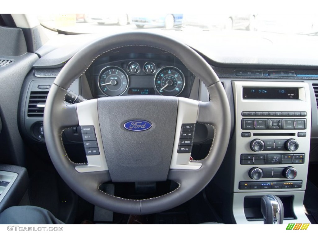 2012 Ford Flex SE Charcoal Black Steering Wheel Photo #53238918
