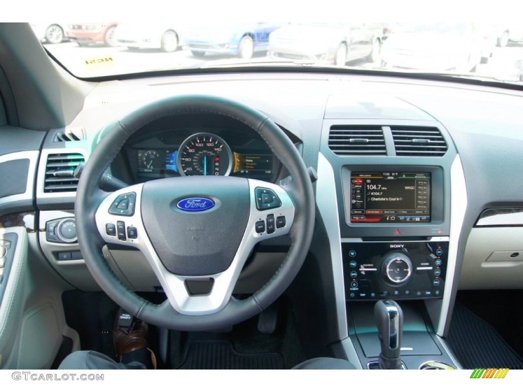 2012 Ford Explorer Limited EcoBoost Medium Light Stone Dashboard Photo #53239476