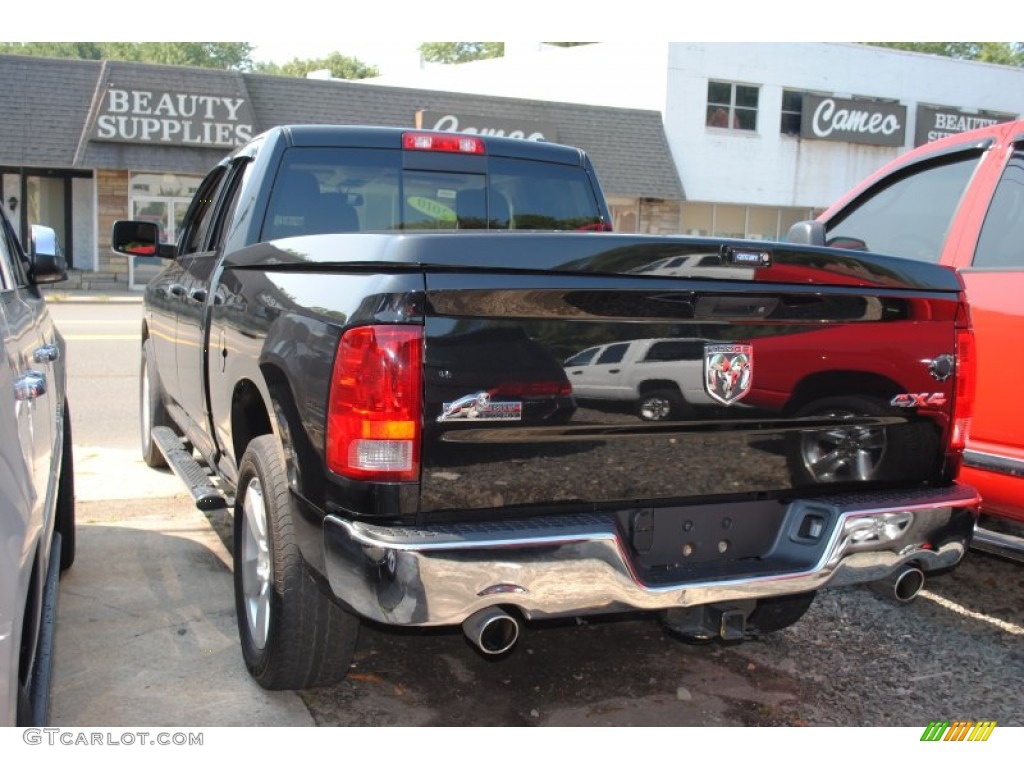 2010 Ram 1500 Big Horn Quad Cab 4x4 - Brilliant Black Crystal Pearl / Dark Slate/Medium Graystone photo #2