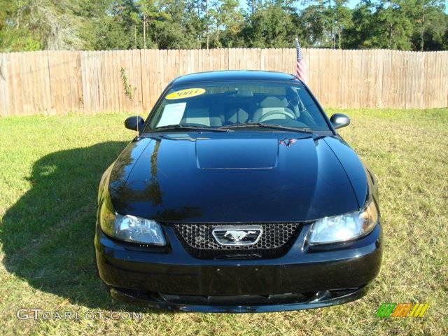 2003 Mustang V6 Coupe - Black / Dark Charcoal photo #2