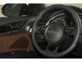 2012 Audi A8 Nougat Brown Interior Steering Wheel Photo